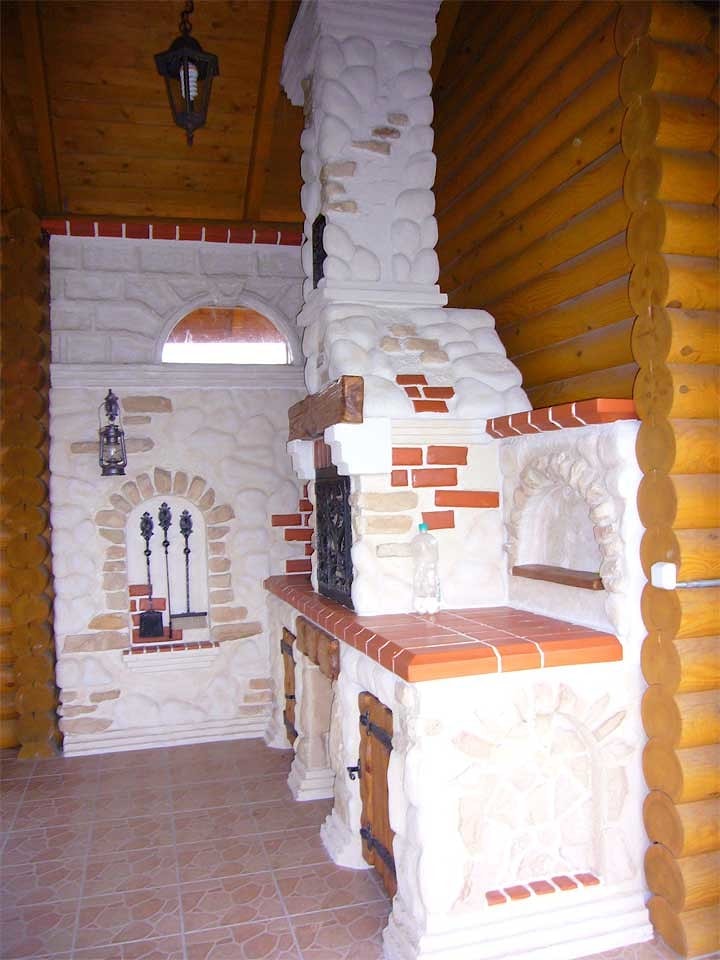 Камины и печи в деревянном доме и бане — фото