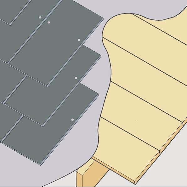 Монтаж сланцевой кровли фотографии