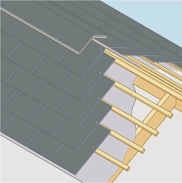 Монтаж сланцевой кровли фотографии
