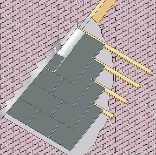 Монтаж сланцевой кровли фотографии