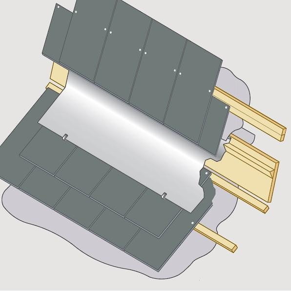 Монтаж сланцевой кровли