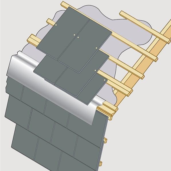 Монтаж сланцевой кровли
