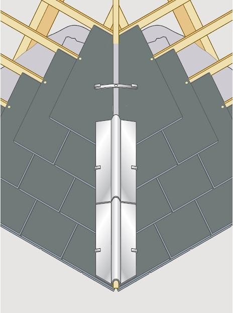 Монтаж сланцевой кровли