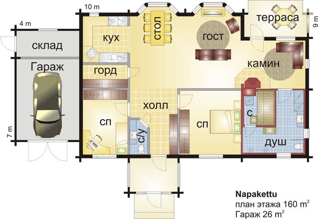 Проекты домов: деревянный дом Napakettu