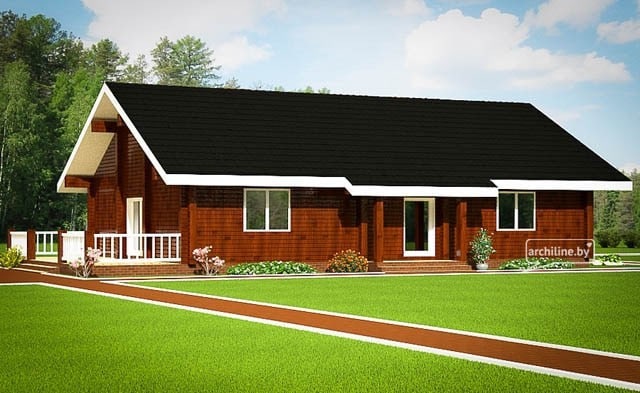 Деревянный дом во французском стиле "Тепло" 130 м²   