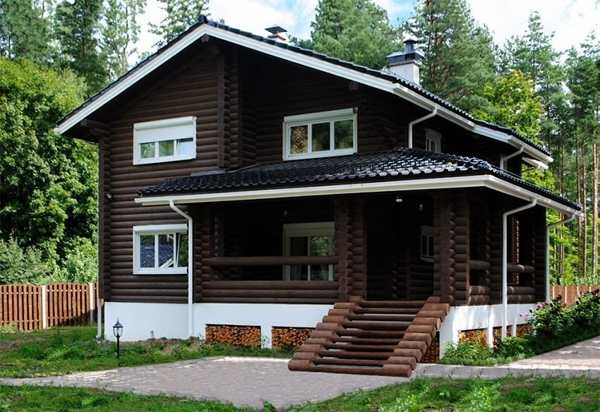 Современный деревянный дом, зодчий: Archiline Log Houses ( Архилайн Лог Хаусес )