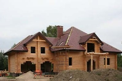 Дом под ключ из бревна естественной влажности с мансардой, польский проект
