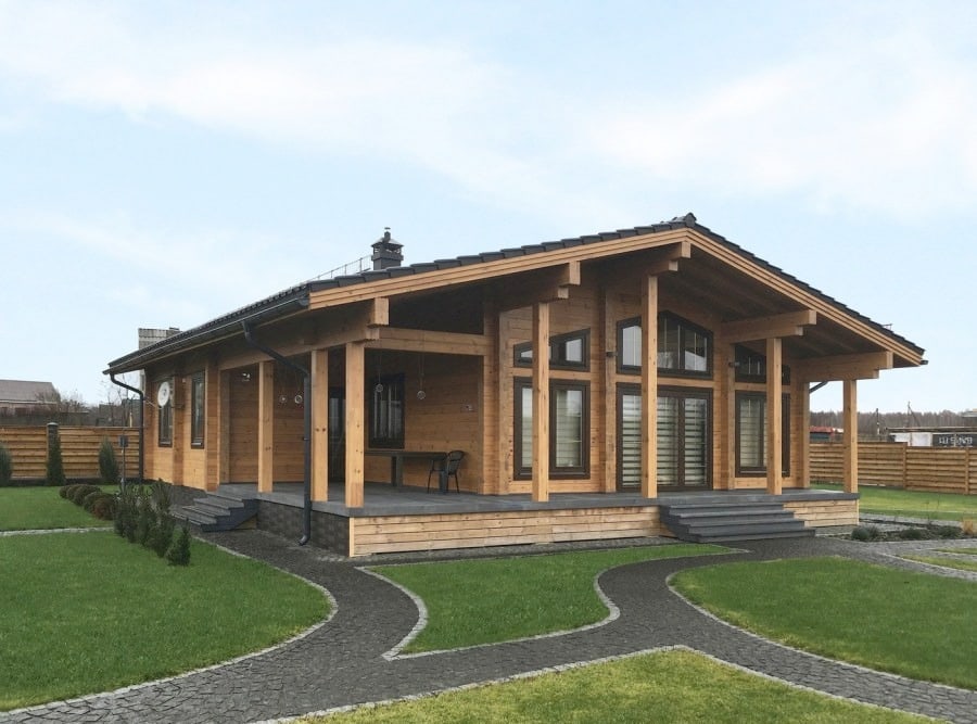 Дом из профилированного клееного бруса "Витебск", 120 м². Минск   