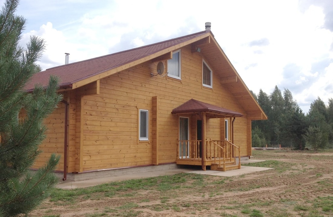 Деревянный дом из клеёного бруса 160 мм, проект "Домостроение Беларуси" 287 м²