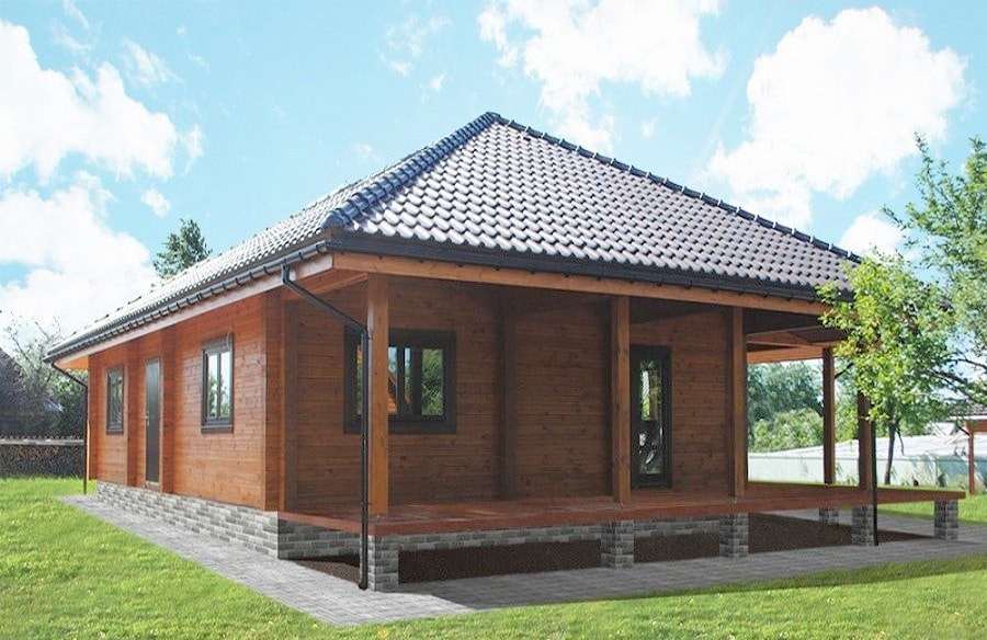Одноэтажный деревянный дом из бруса - массив 179 м² Беларусь, Минск — Цена комплекта по запросу