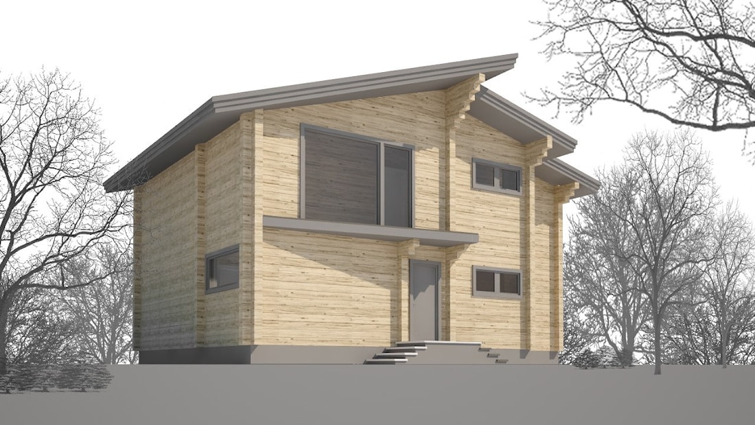 Holzhaus "Bayerische Alpen" (helle Farbe)