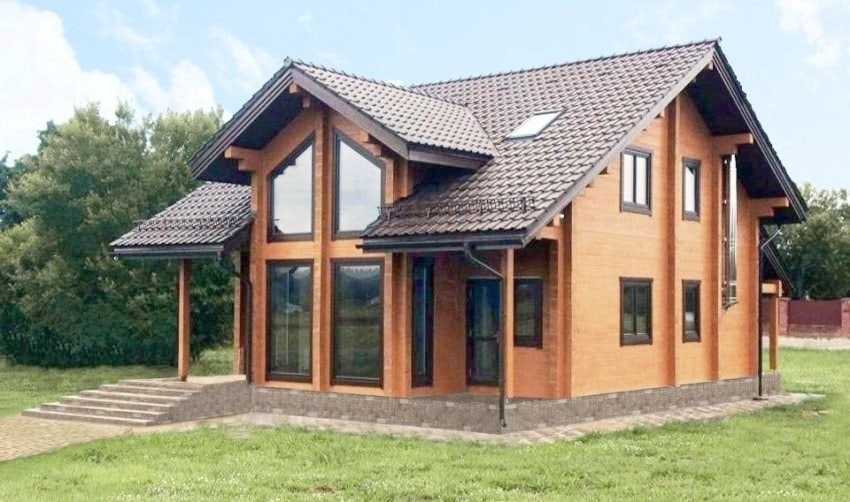 Деревянный дом из бруса "Новый", 177 м²  
