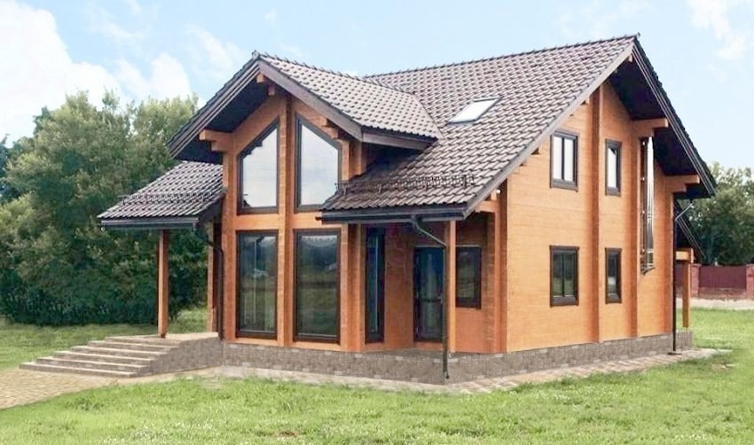Деревянный дом из бруса "Новый", 177 м²  