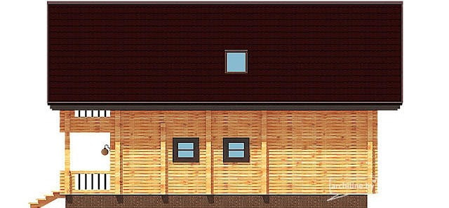 Дом деревянный из клееного бруса проект " Тамак" 