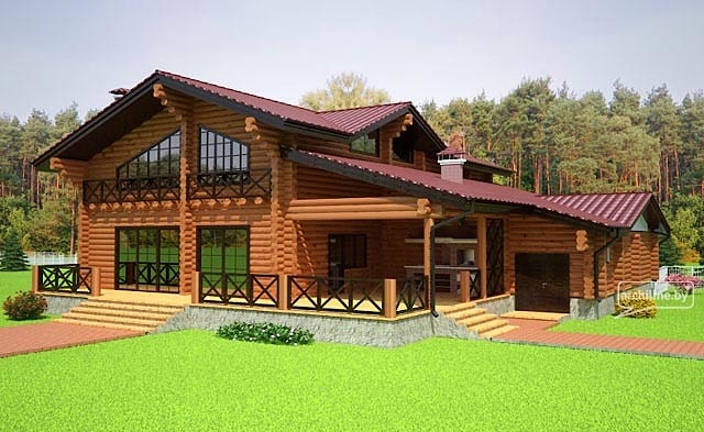 Загородный деревянный дом проект "Домеко"