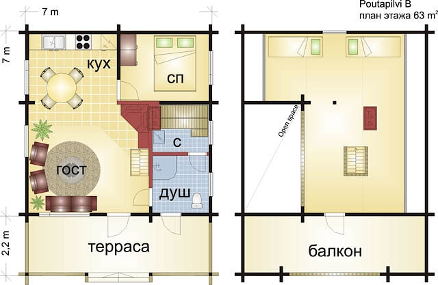 Проект финского дома из бревна