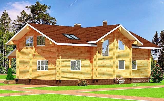 Дом из профилированного бруса, проект «Домосковье», 196 м²