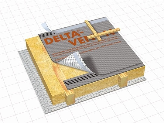 Диффузионные трех-слойные мембраны для полностью утеплённых керамических крыш срубов DELTA VENT N и DELTA VENT N PLUS