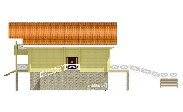 Дом из клееного бруса, проект "Забудова"