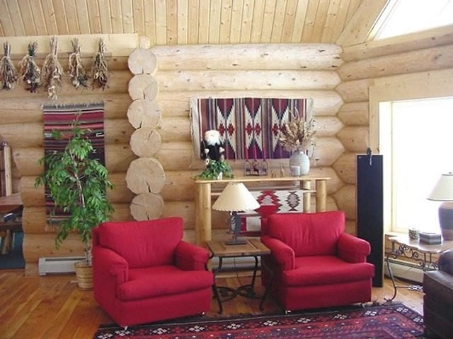 Интерьеры канадских деревянных домов 
