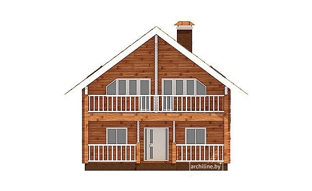 Проекты домов: деревянный дачный дом из профилированного бруса