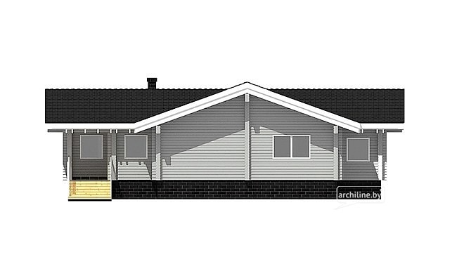 Деревянный дом из клееного бруса 156 м², "Гродно" 