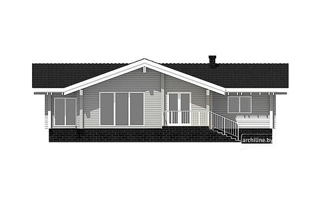 Деревянный дом из клееного бруса 156 м², "Гродно" 