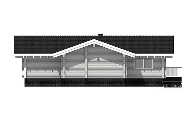 Деревянный дом из клееного бруса 156 м², "Гродно" 