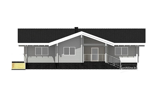 Деревянный дом из клееного бруса 156 м², "Гродно" 