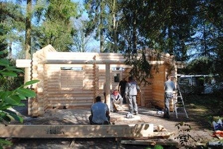 монтаж дачного деревянного дома под ключ, в пригороде Амстердама — Голландия, Европа