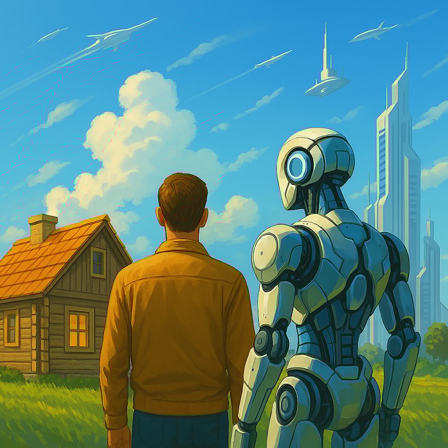 Из беседы с ChatGPT и Perplexity: будущее человека, деревянного дома и искусственного интеллекта. С 2004 года + 100 миллиардов лет