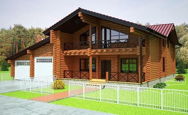 Загородный деревянный дом, проект "Домеко"   