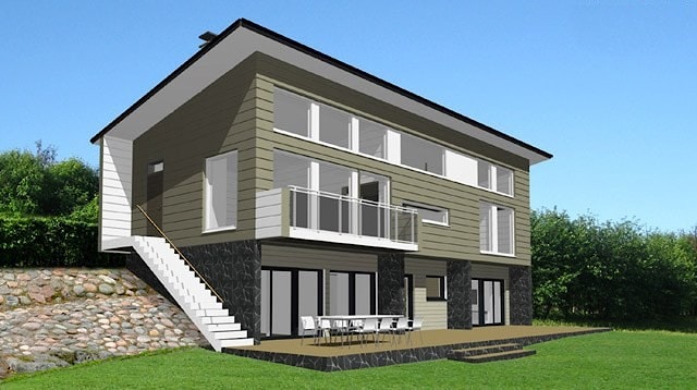 Финский деревянный дом Slope 211 м²