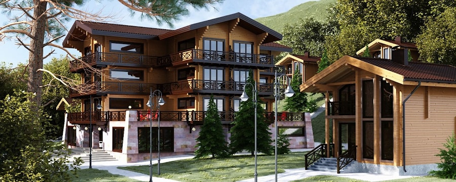 Проект гостиницы "Грузия" это: проект номеров гостиницы, проект гостиницы (отеля) из дерева, общая площадь 1057 м²   