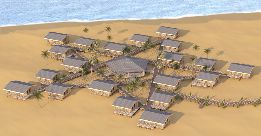 Отель на сваях для болот и приливных морей, проект "Мальдивы"   
