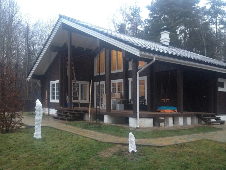 Скандинавский деревянный дом в стиле викингов, 138 м², проект "Топор"  
